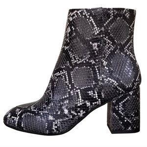 Snake skin booties